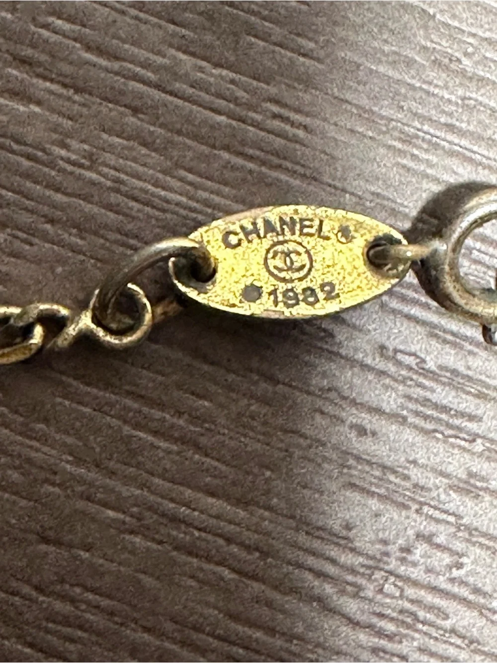 Auth CHANEL CC Logo Necklace Gold/Silver Metal/Rhinestone